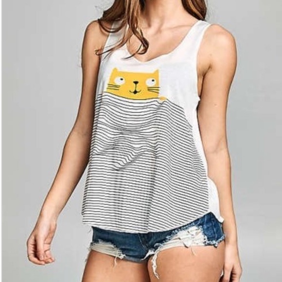 🌟Last One🌟Peeking Cat Tank - Picture 4 of 5